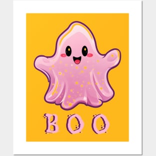 Cute pink ghost boo theme haloween 2023 Posters and Art